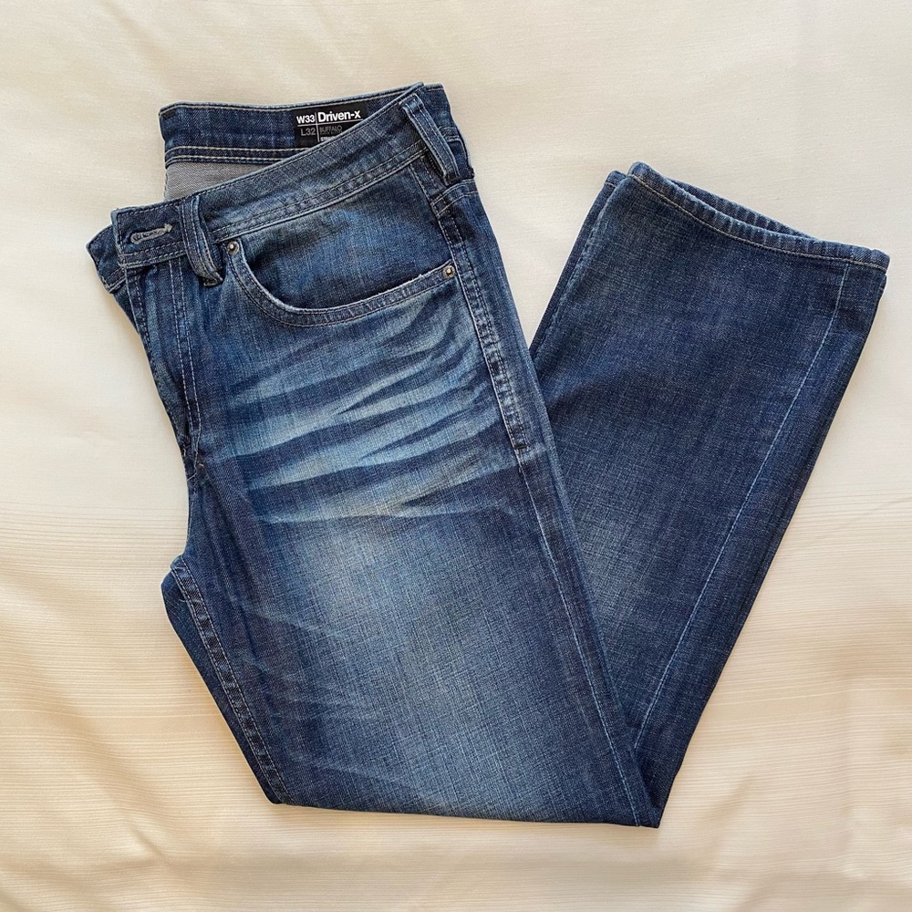Buffalo David Bitton Men's Straight Jeans - Dark Blue